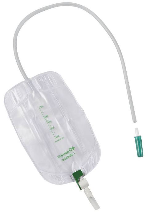Urinebeenzak HEKURA Soft 500ml 60cm hefboomkraan